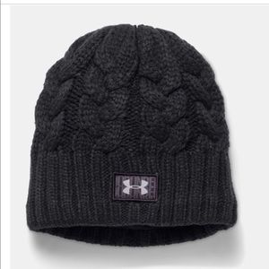 NEW - Under Armour black knit hat, with tags